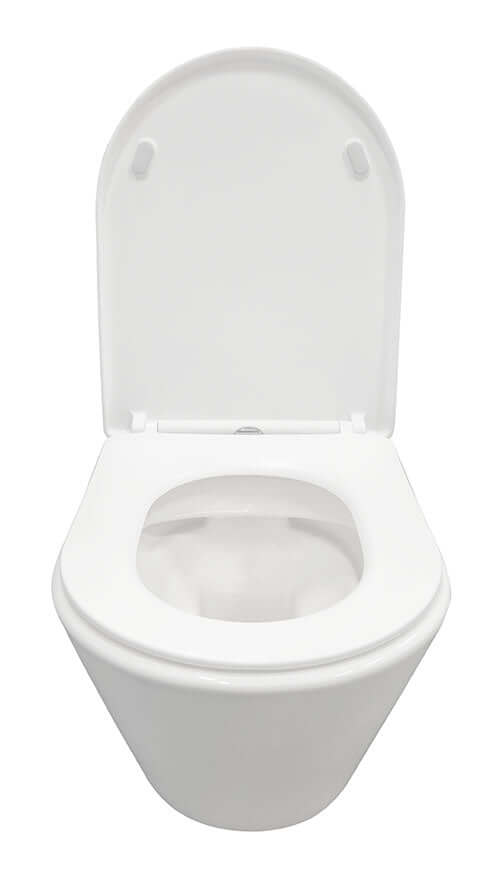 Vesta wandcloset rimless met Shade slim toiletzitting softclose en quick release glans wit