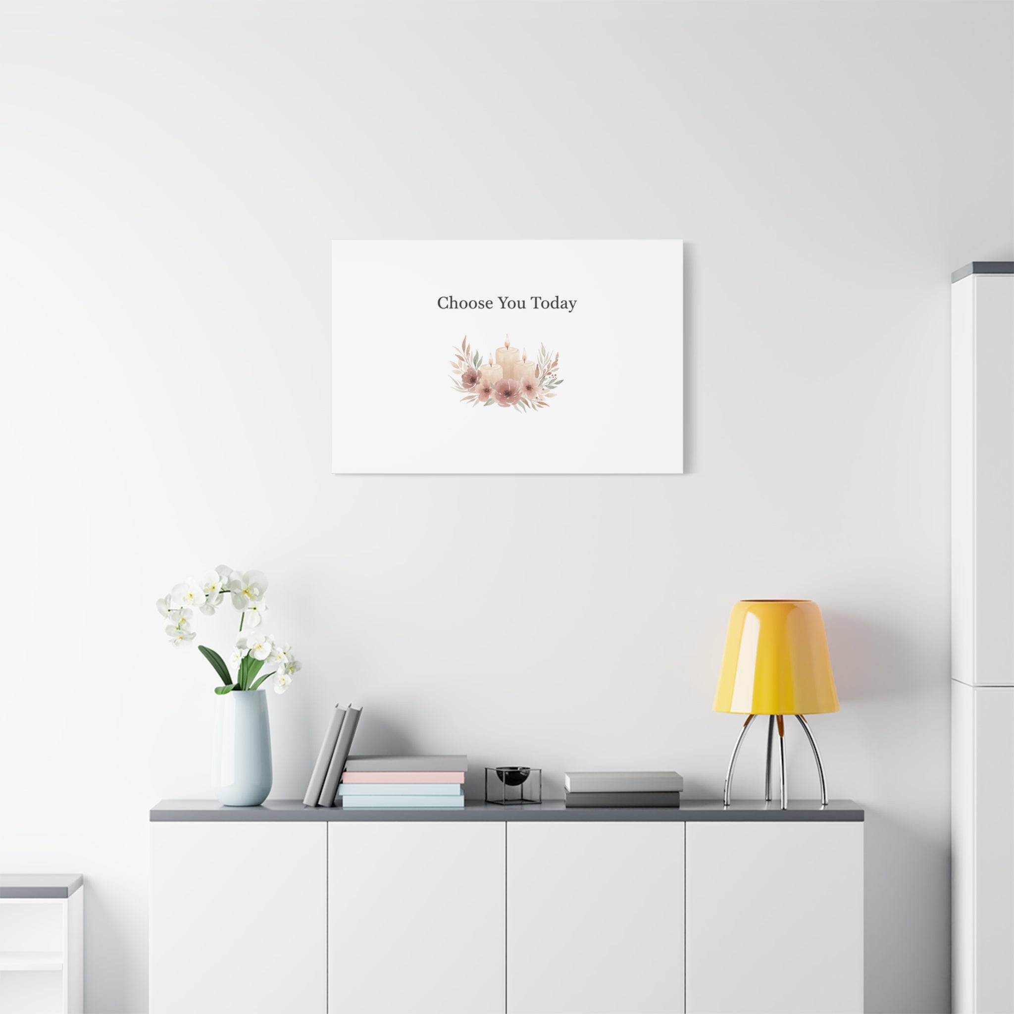 Choose You Today Canvas | Self-Love Valentine, Self Care Wall Art