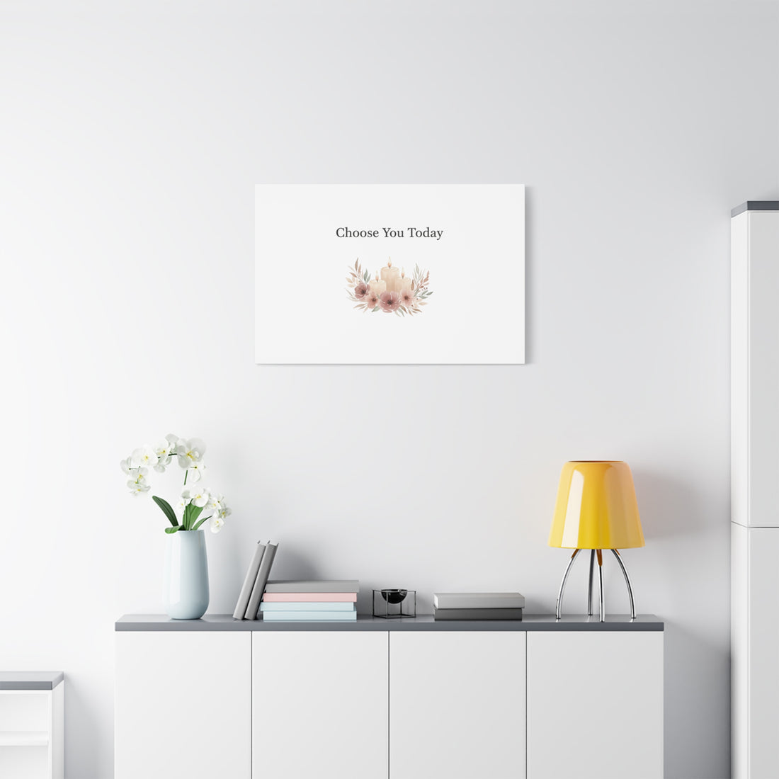 Choose You Today Canvas | Self-Love Valentine, Self Care Wall Art