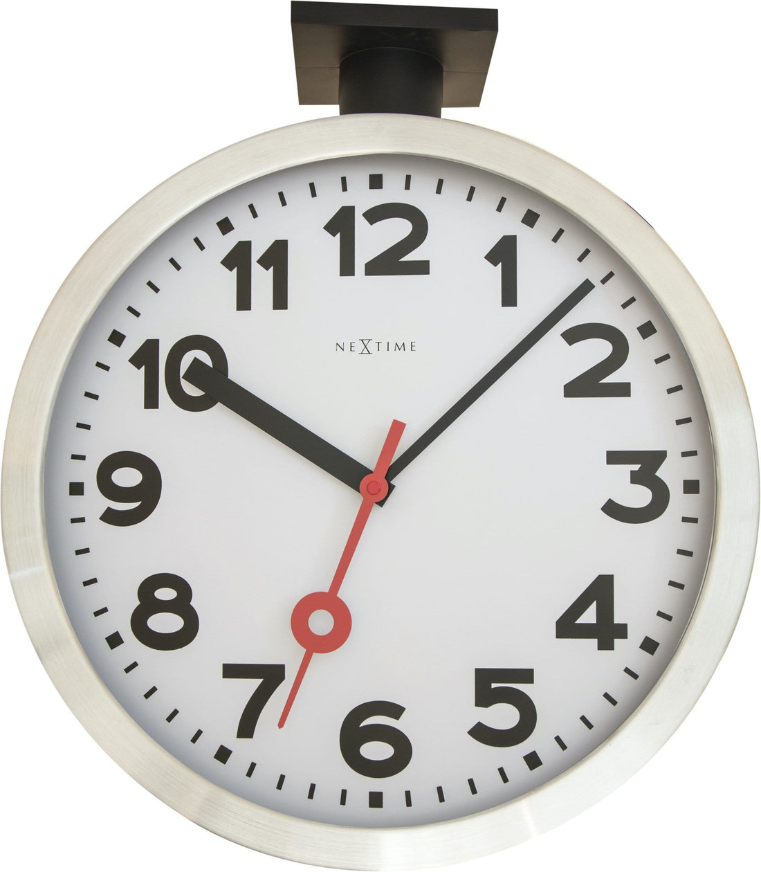 Wall clock -  36 cm - Aluminum/Glass - 'Station Double' - Goat Corp