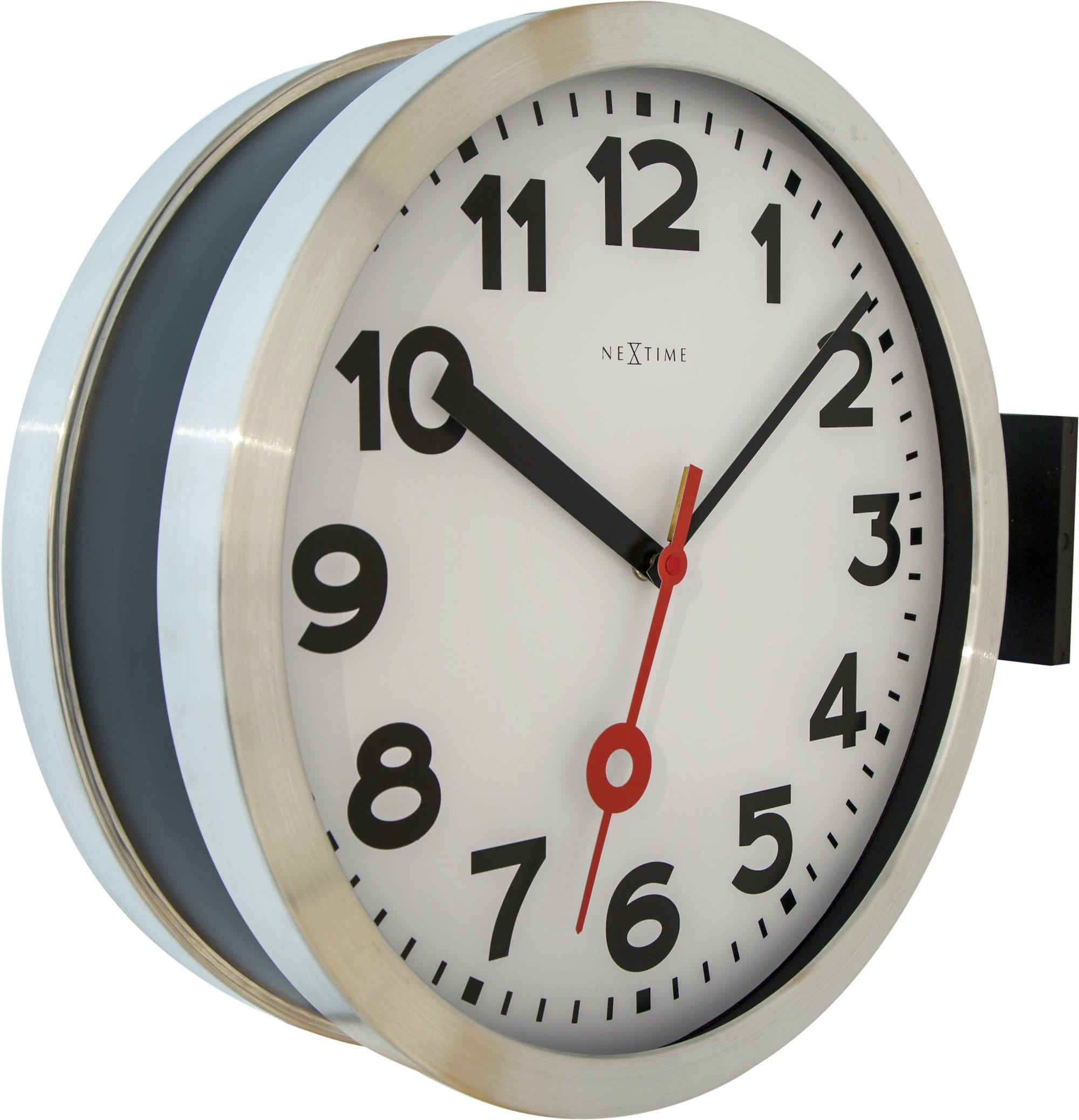 Wall clock -  36 cm - Aluminum/Glass - 'Station Double' - Goat Corp
