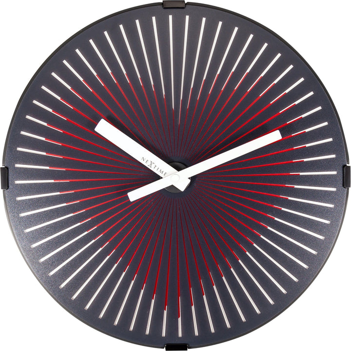 Wall clock-  30 cm - Plastic - Motion clock- 'Motion Heart - Red' - Goat Corp