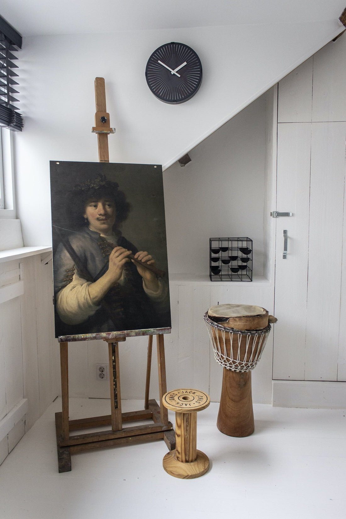 Wall clock-  30 cm - Plastic - Motion clock-  'Motion Star - Red' - Goat Corp