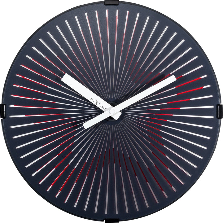 Wall clock-  30 cm - Plastic - Motion clock-  'Motion Star - Red' - Goat Corp