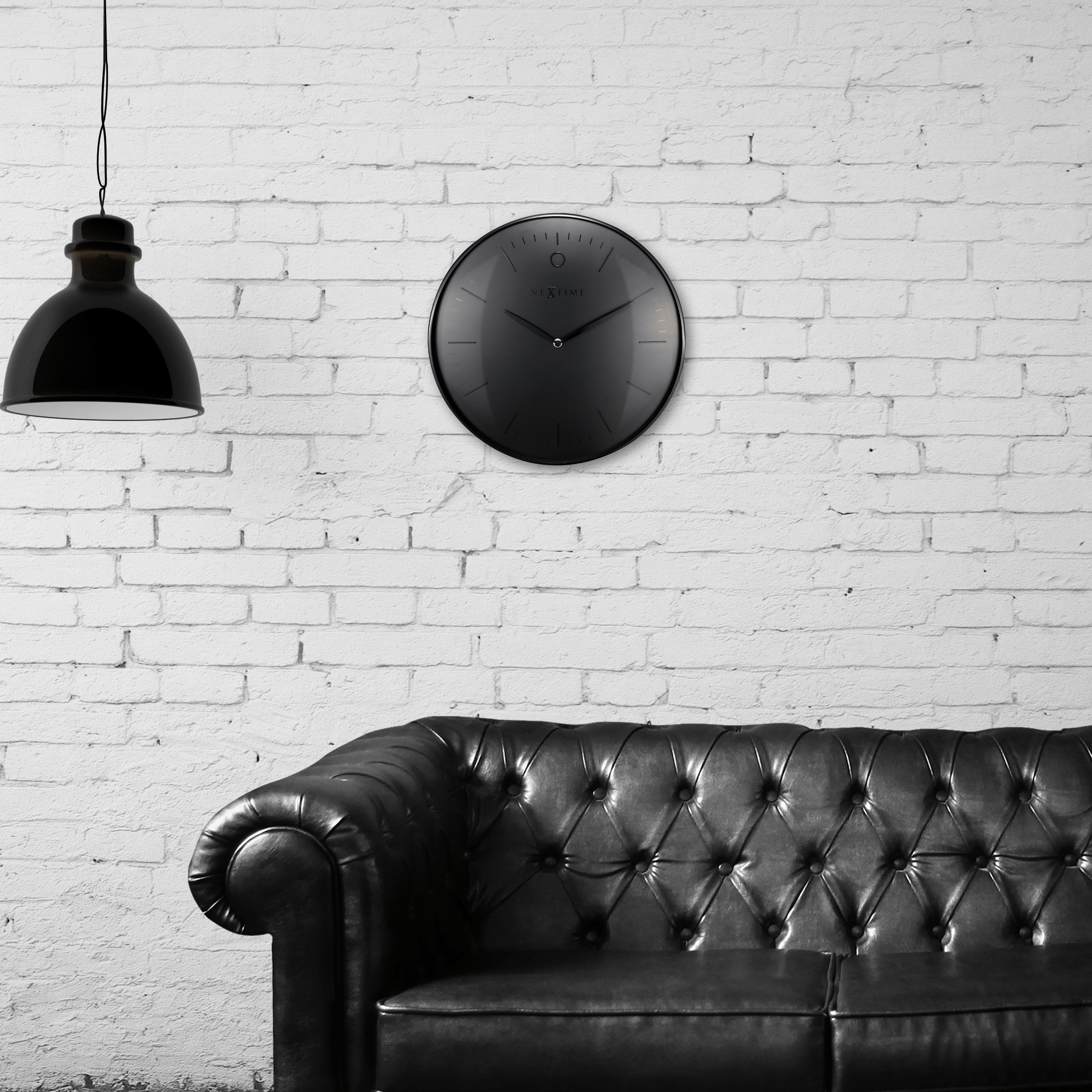 Wall clock-  40 cm - Metal - Dome shaped glass- 'Glamour' - Goat Corp