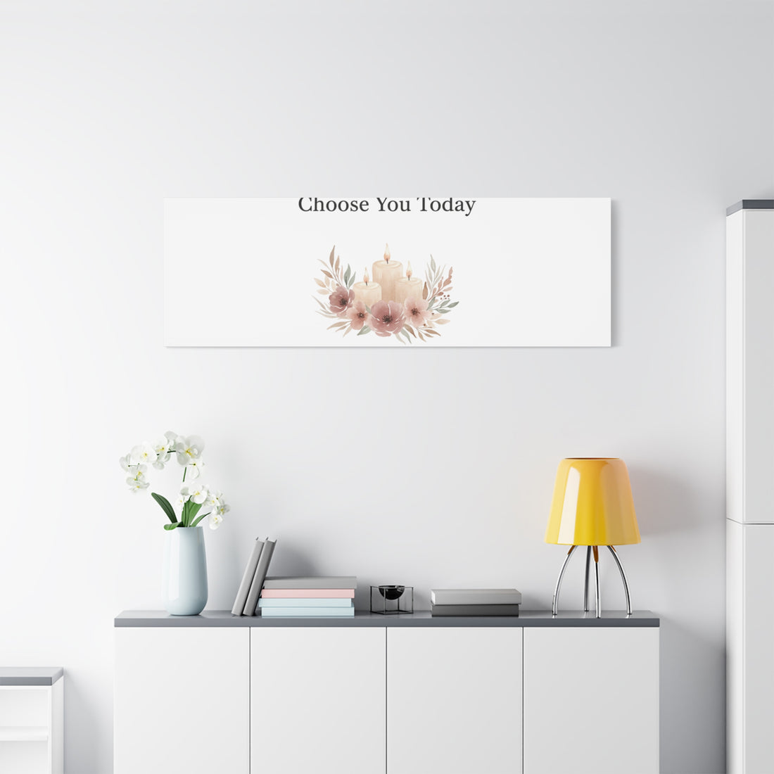 Choose You Today Canvas | Self-Love Valentine, Self Care Wall Art