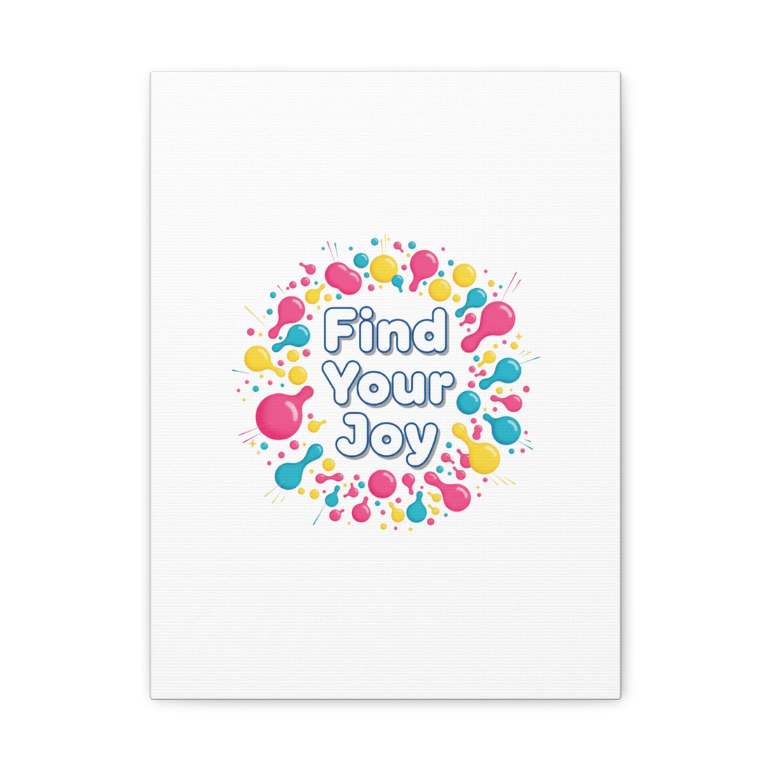 Find Your Joy Canvas | Dopamine Decor, Neon Gradient Squiggle Art