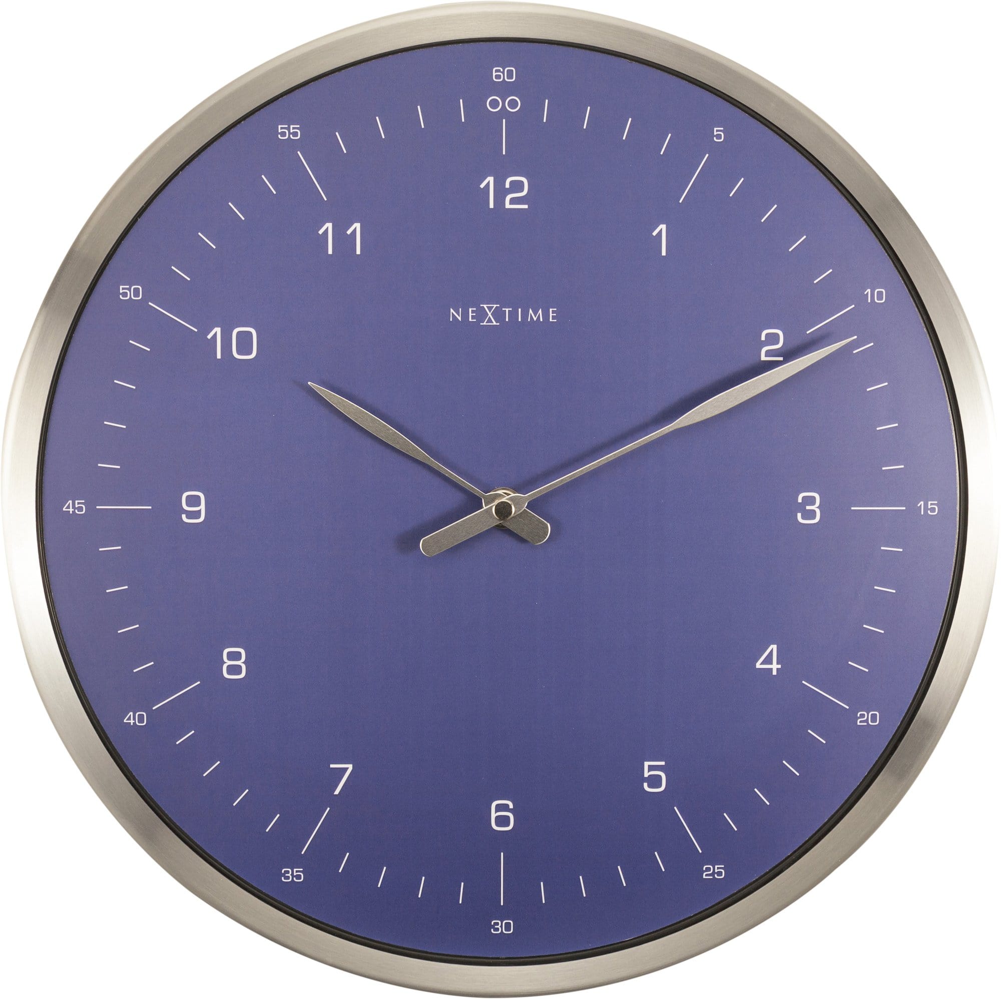 Wall clock-  33 cm - Metal - Dome Shaped Glass-  '60 Minutes' - Goat Corp