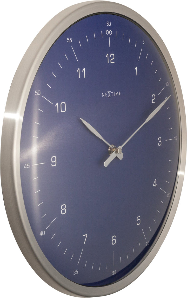 Wall clock-  33 cm - Metal - Dome Shaped Glass-  '60 Minutes' - Goat Corp