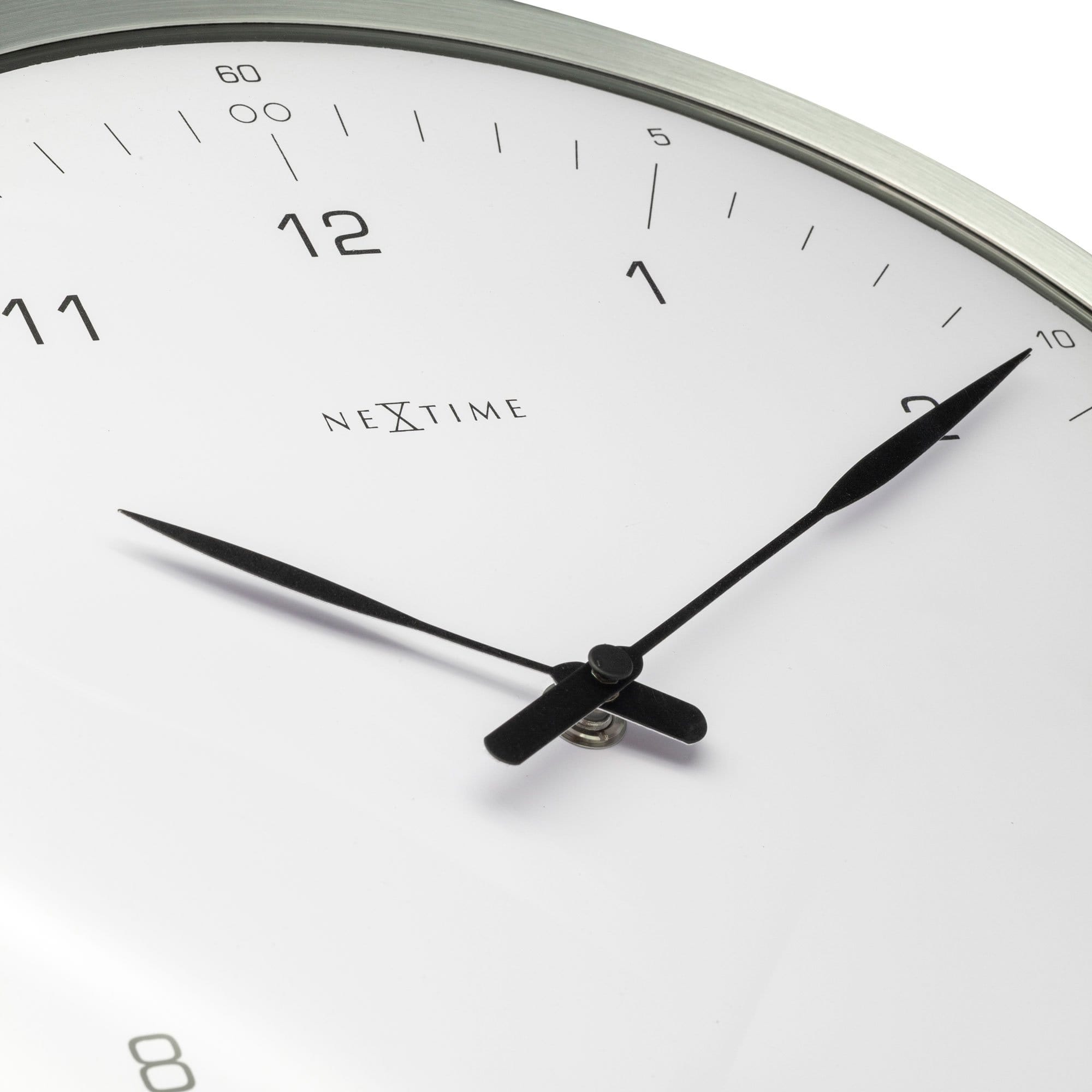 Wall clock-  33 cm - Metal - Dome Shaped Glass-  '60 Minutes' - Goat Corp