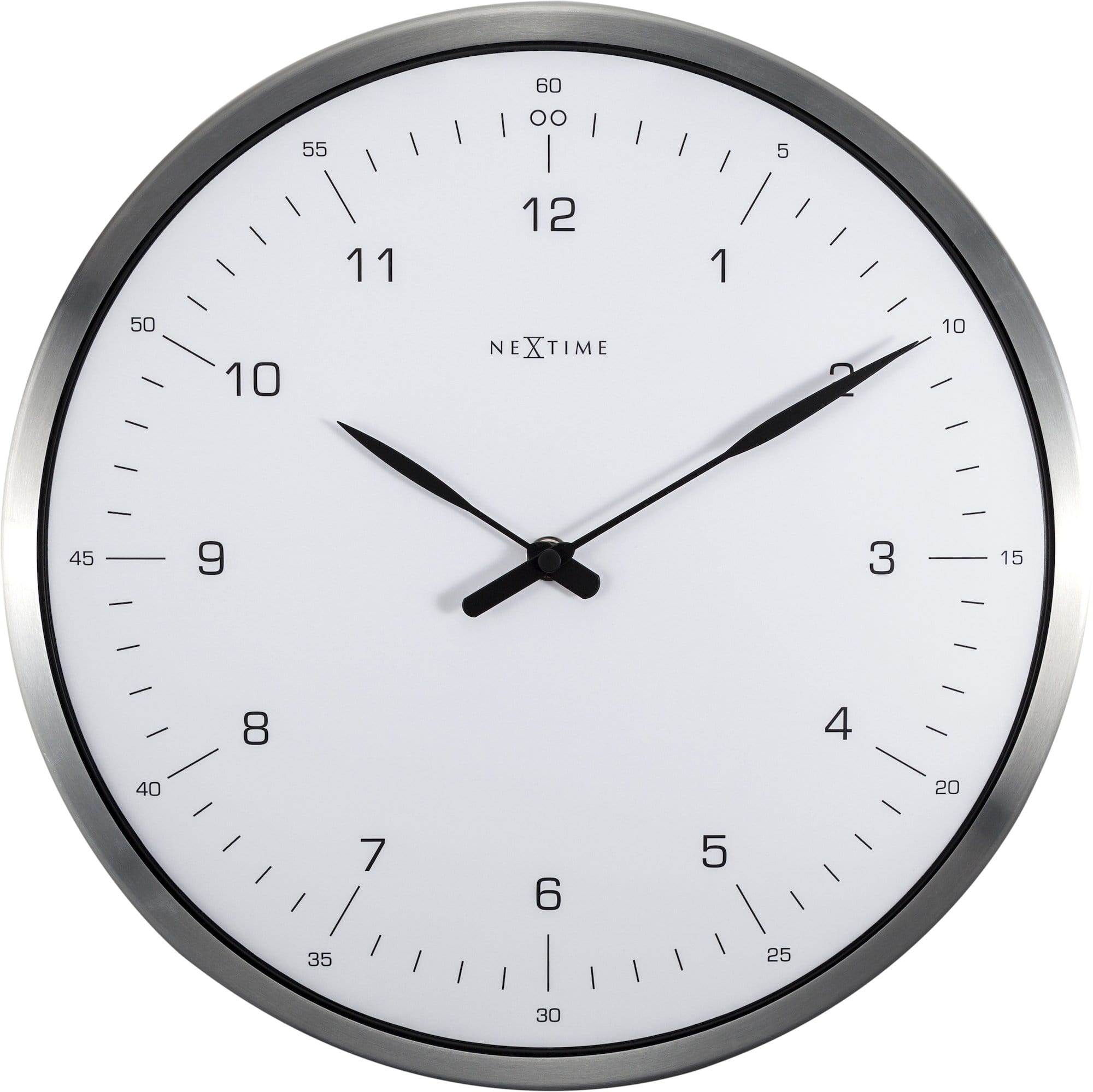 Wall clock-  33 cm - Metal - Dome Shaped Glass-  '60 Minutes' - Goat Corp