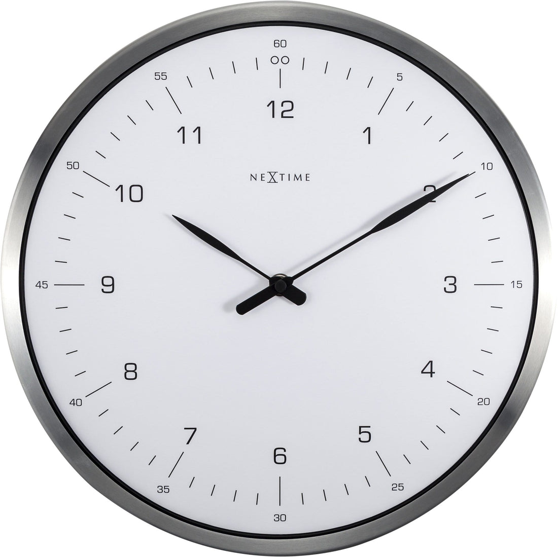 Wall clock-  33 cm - Metal - Dome Shaped Glass-  '60 Minutes' - Goat Corp