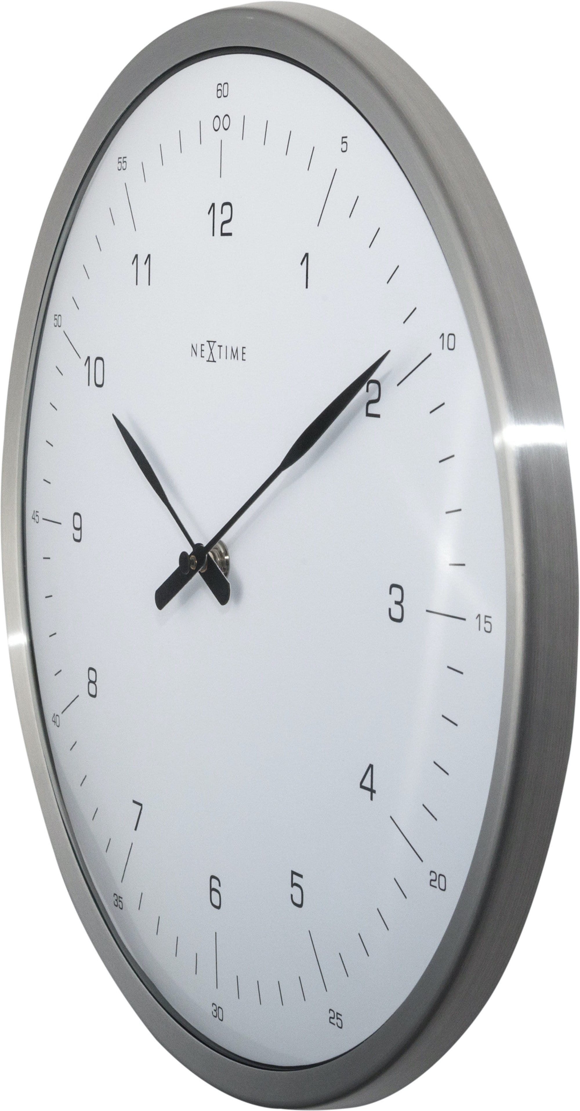 Wall clock-  33 cm - Metal - Dome Shaped Glass-  '60 Minutes' - Goat Corp