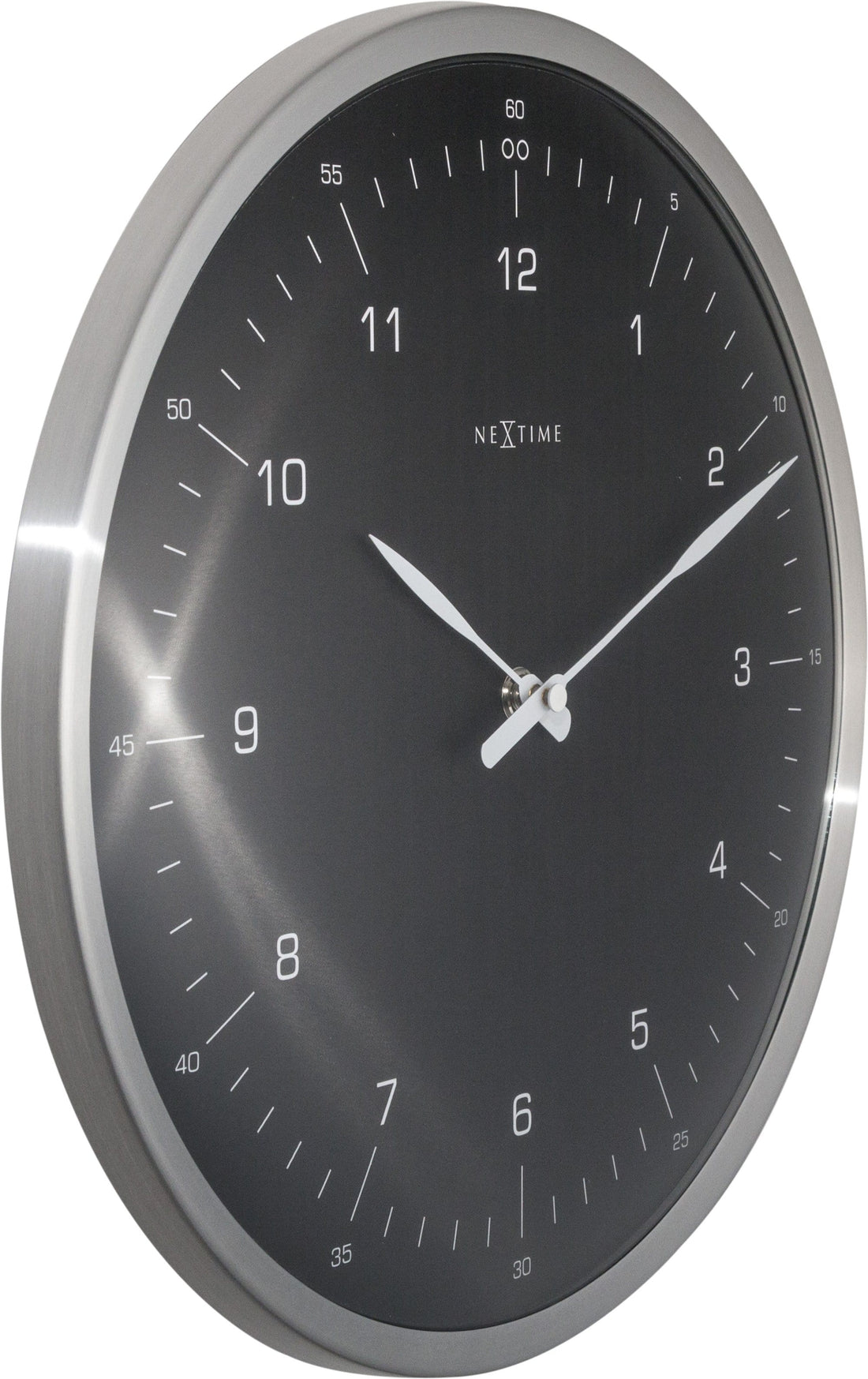 Wall clock-  33 cm - Metal - Dome Shaped Glass-  '60 Minutes' - Goat Corp