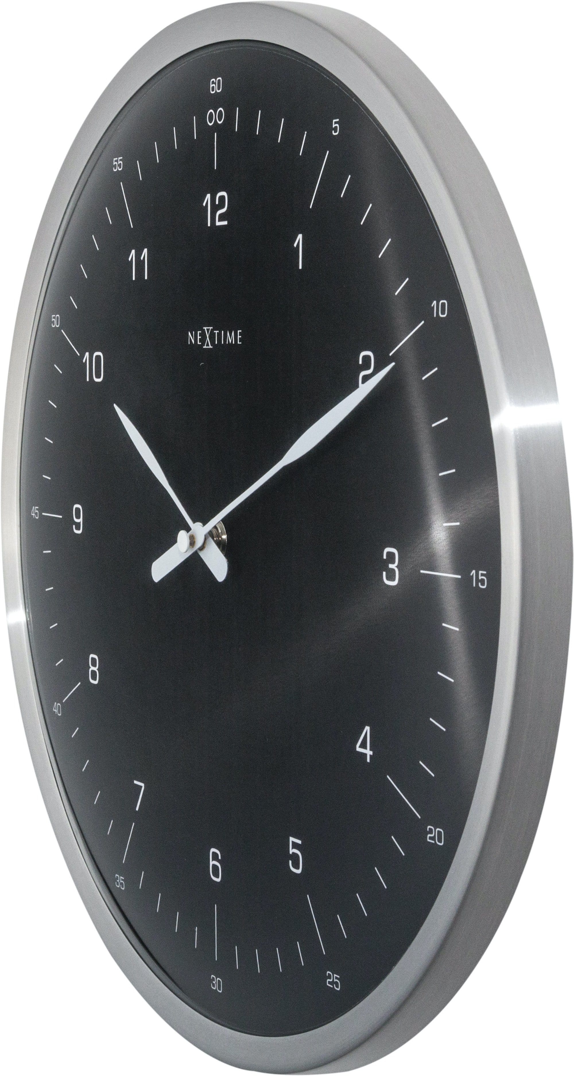 Wall clock-  33 cm - Metal - Dome Shaped Glass-  '60 Minutes' - Goat Corp