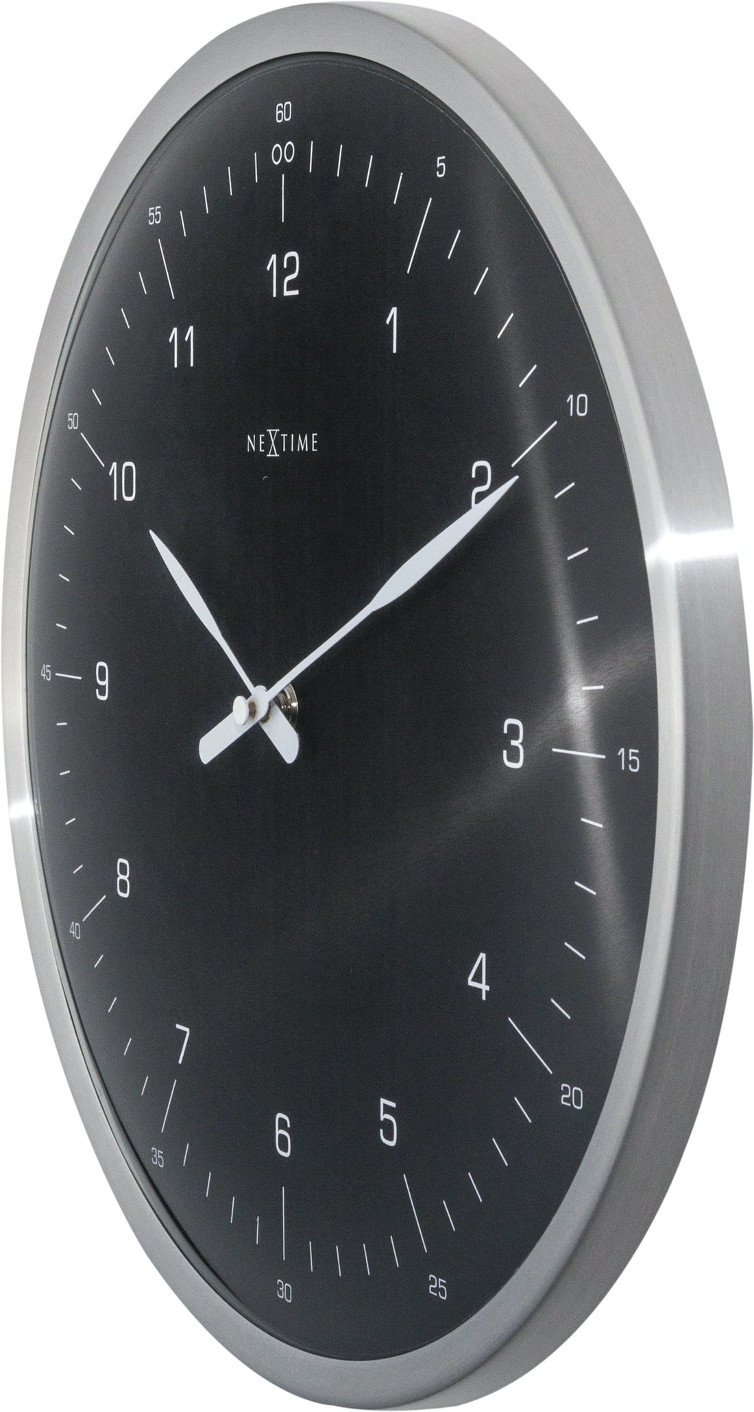 Wall clock-  33 cm - Metal - Dome Shaped Glass-  '60 Minutes' - Goat Corp