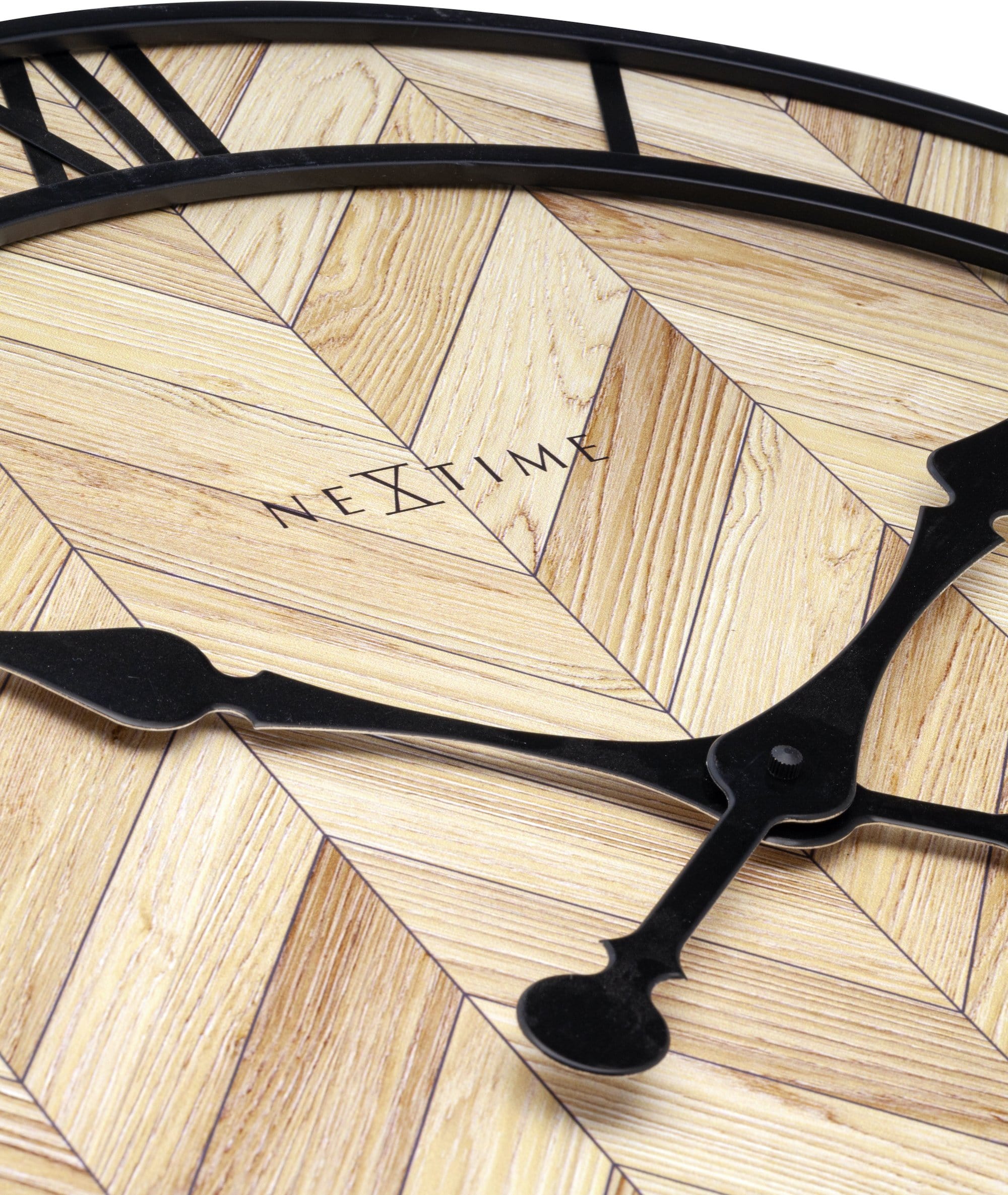 Wall clock -  58cm -  Wood/Metal -  'Roman Vintage' - Goat Corp