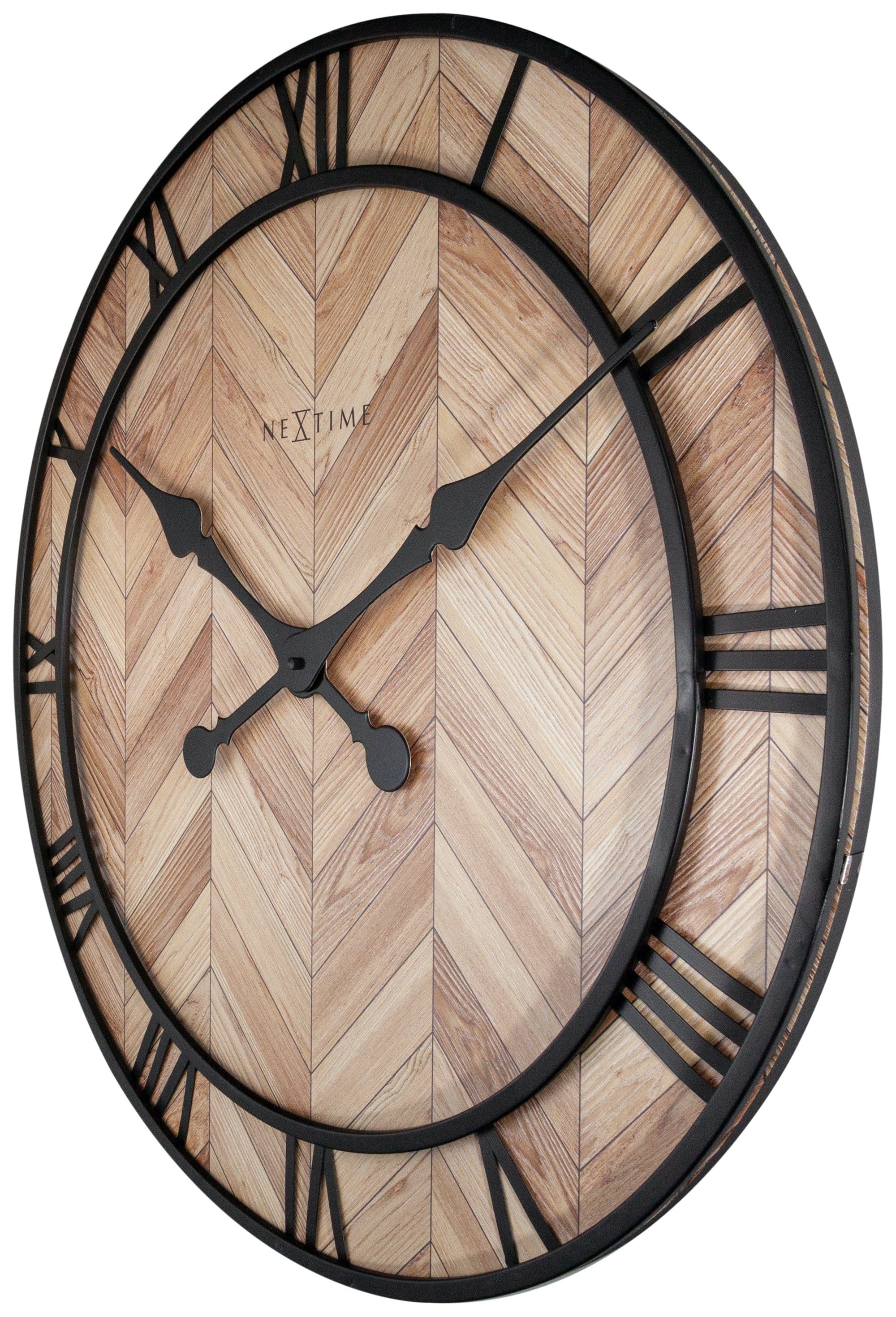 Wall clock -  58cm -  Wood/Metal -  'Roman Vintage' - Goat Corp