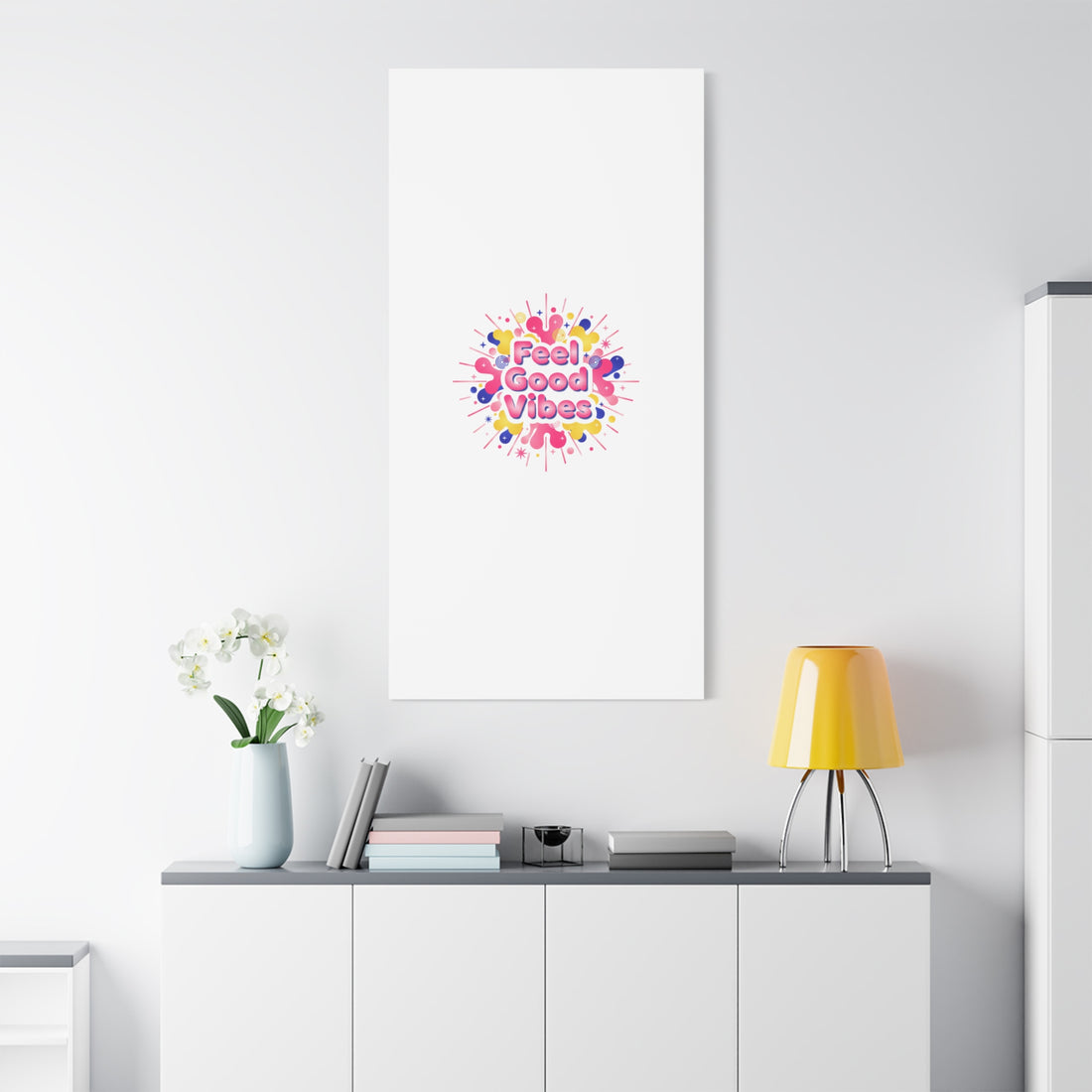 Feel Good Vibes Canvas | Dopamine Decor, Neon Gradient Squishy Art