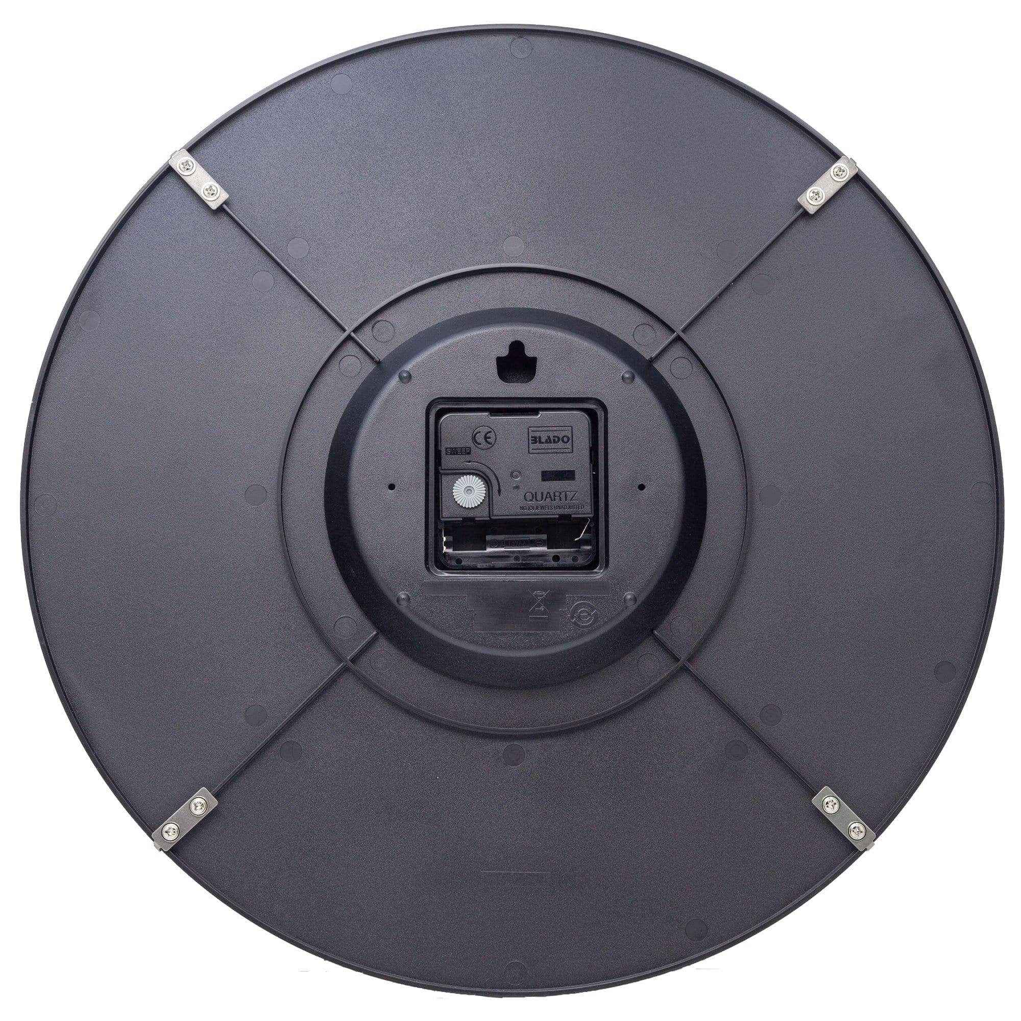 Wall clock -  35 cm - Dome Glass -  'Edge Wood Dome' - Goat Corp