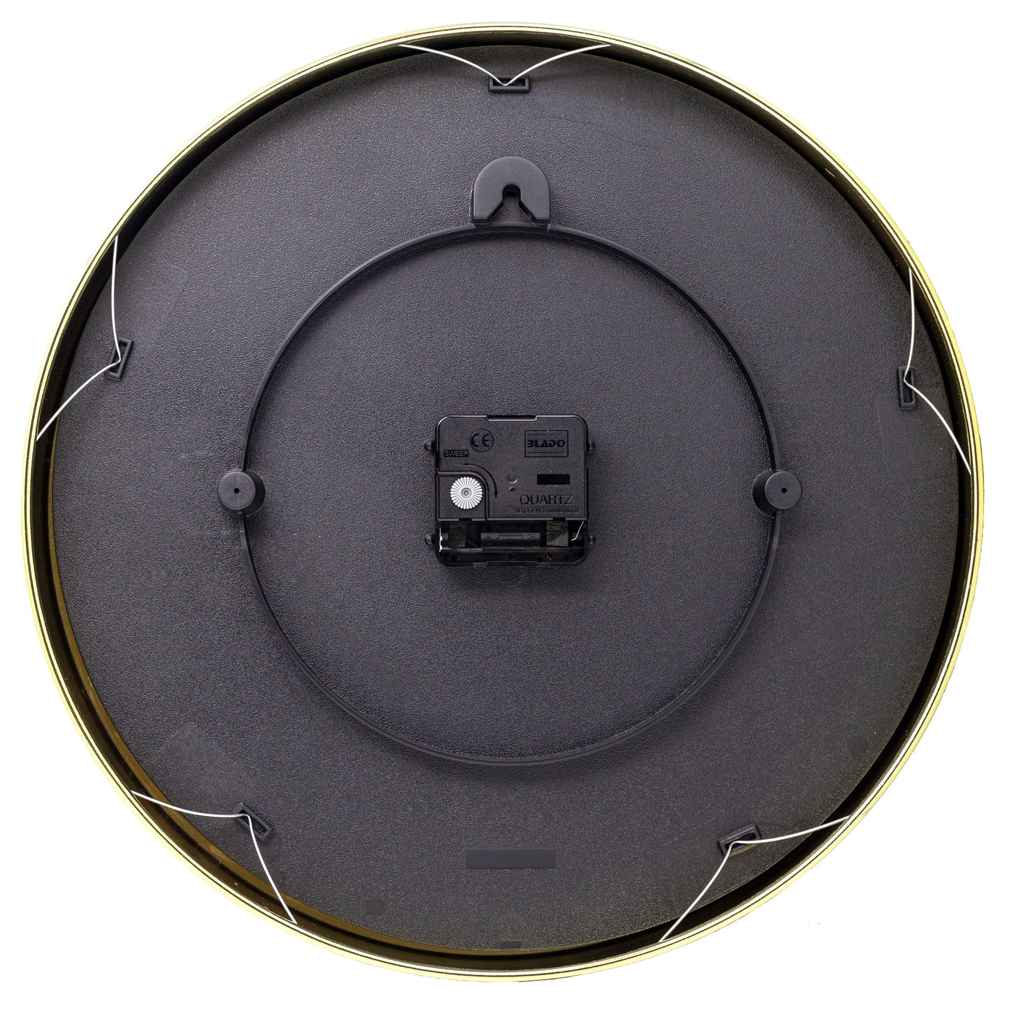 Wall clock -  34 cm - Glass / Metal - Vintage  'Essential Gold' - Goat Corp