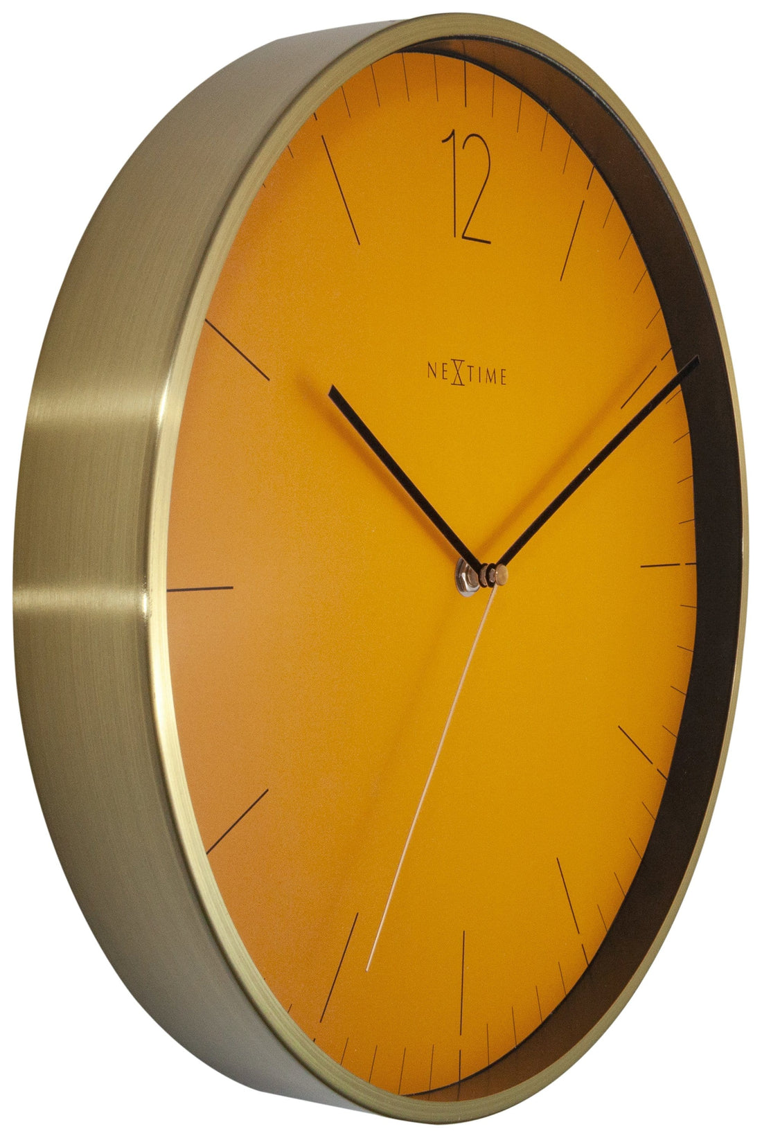Wall clock -  34 cm - Glass / Metal - Vintage  'Essential Gold' - Goat Corp