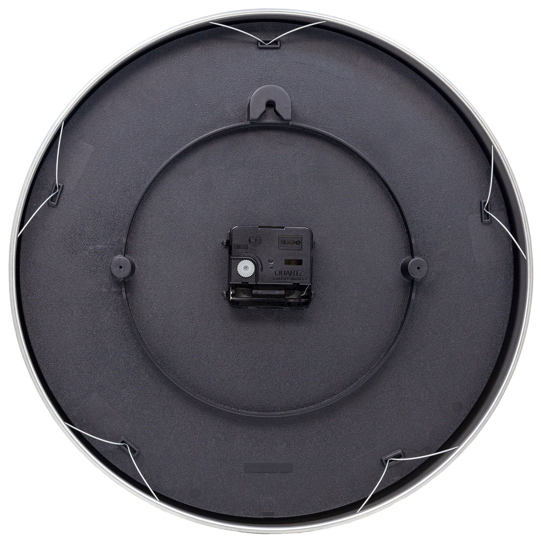 Wall clock -  34 cm - Glass / Metal - Elegant 'Essential Silver' - Goat Corp