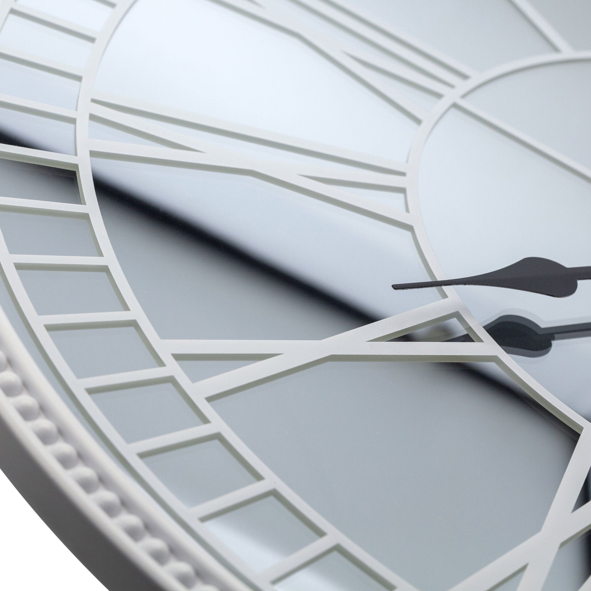 Large Wall clock 56cm - Silent - Mirror - Glass - "Cleopatra's Mirror" - Goat Corp