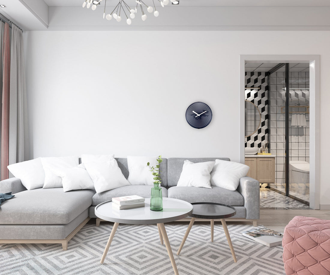 Wall Clock with moving Running Dog - 30.5cm - Goat Corp