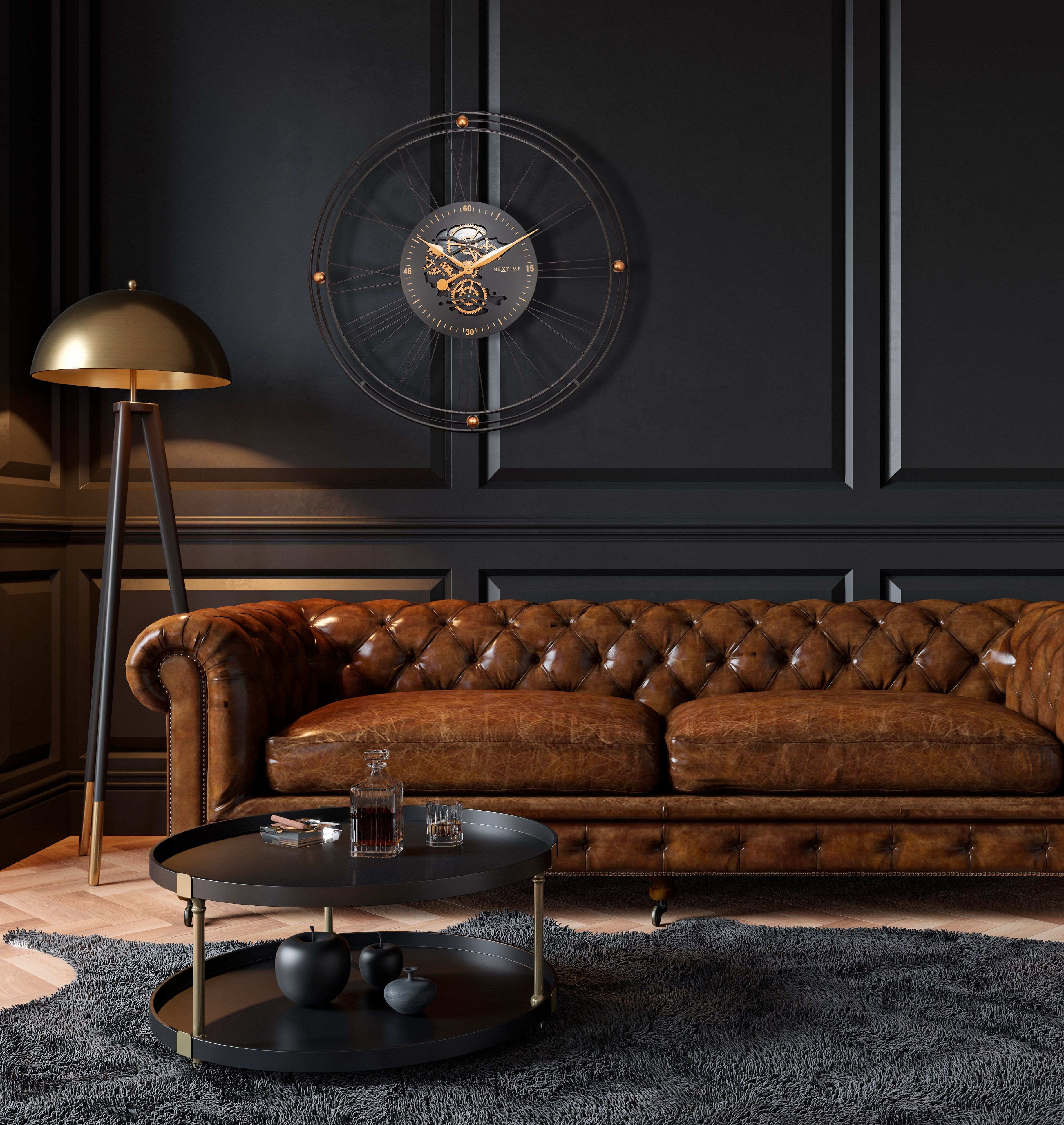 Roman Gear Clock XXL - 90.5cm -  Metal - Roman Gear Clock - Goat Corp