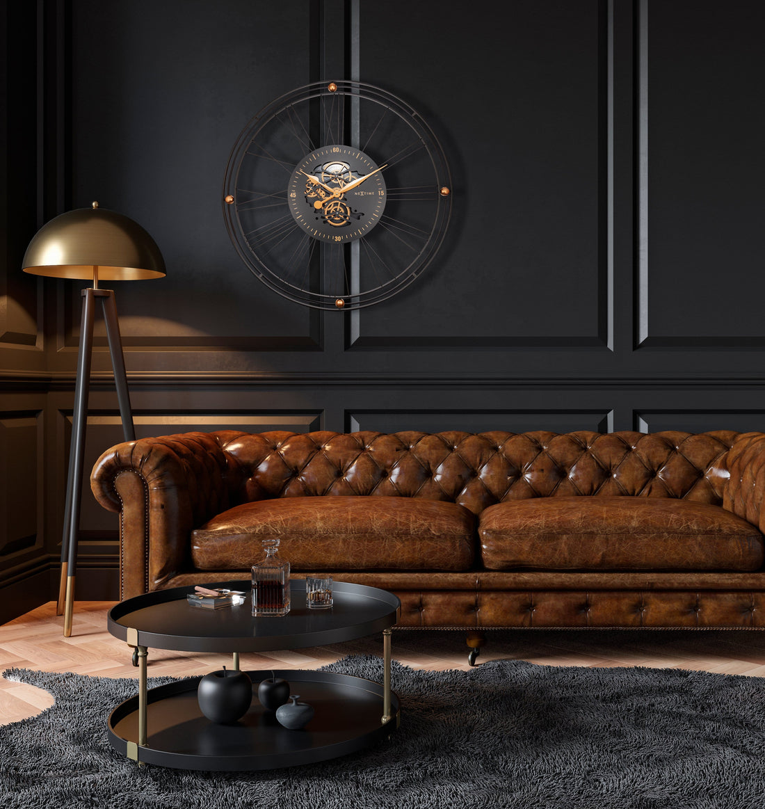 Roman Gear Clock XXL - 90.5cm -  Metal - Roman Gear Clock - Goat Corp