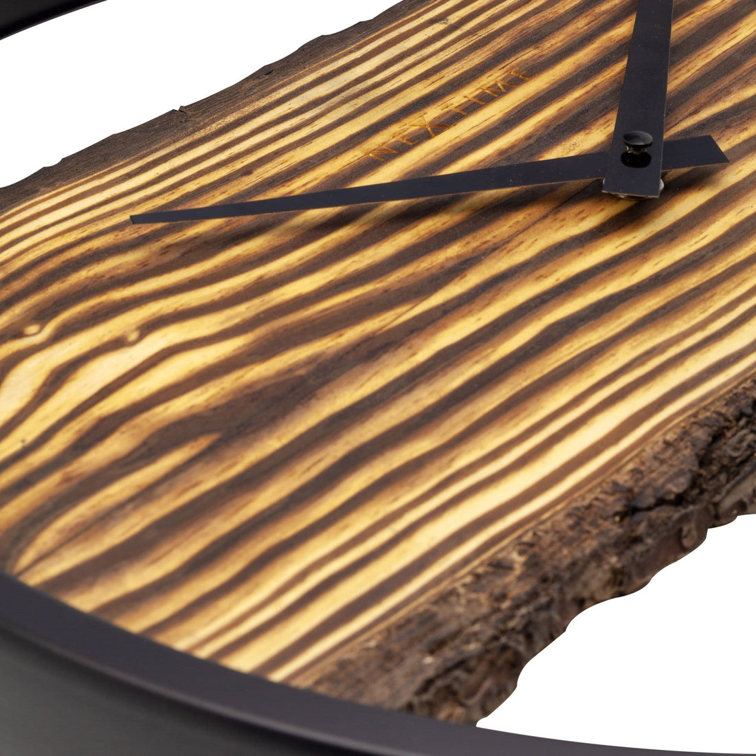 Wooden Wall Clock - Silent - 30cm - Wood/ Metal - Forest - Goat Corp