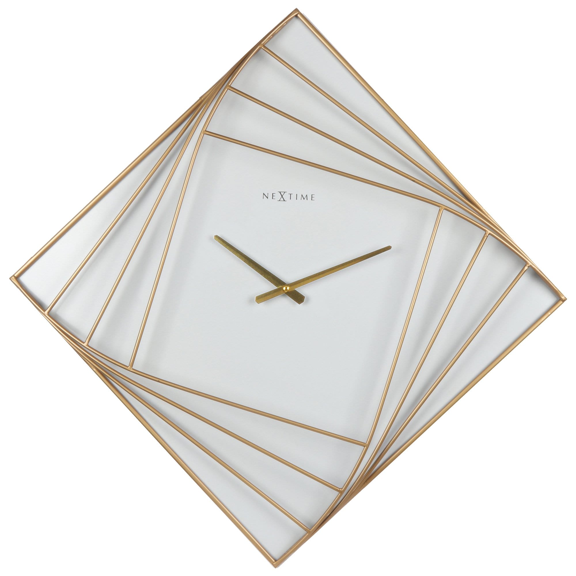 Large Square Wall Clock - 85x85cm -  Metal - Turning Square - Goat Corp
