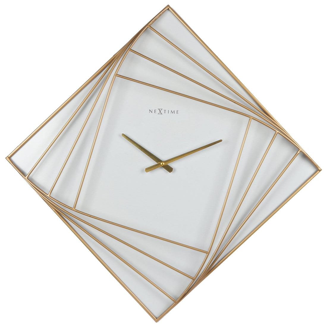 Large Square Wall Clock - 85x85cm -  Metal - Turning Square - Goat Corp