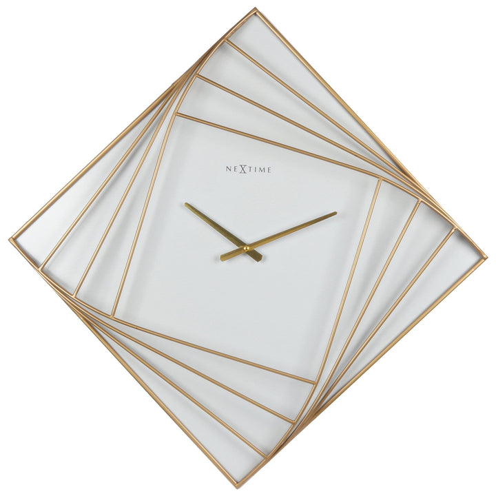 Large Square Wall Clock - 85x85cm -  Metal - Turning Square - Goat Corp