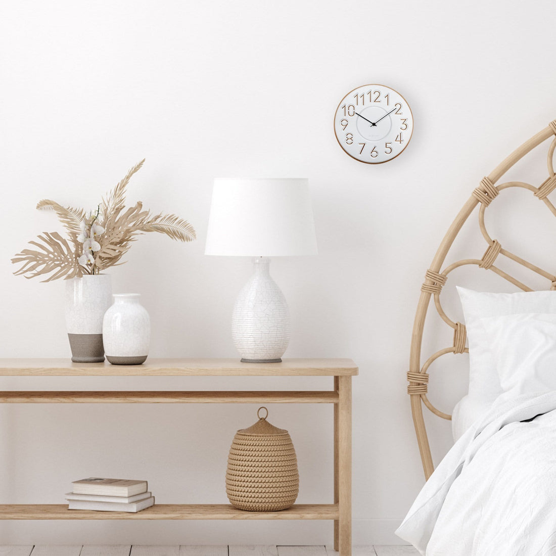 Japanese Design Wall Clock - Concrete/Wood - 30cm - Taimingu - Goat Corp