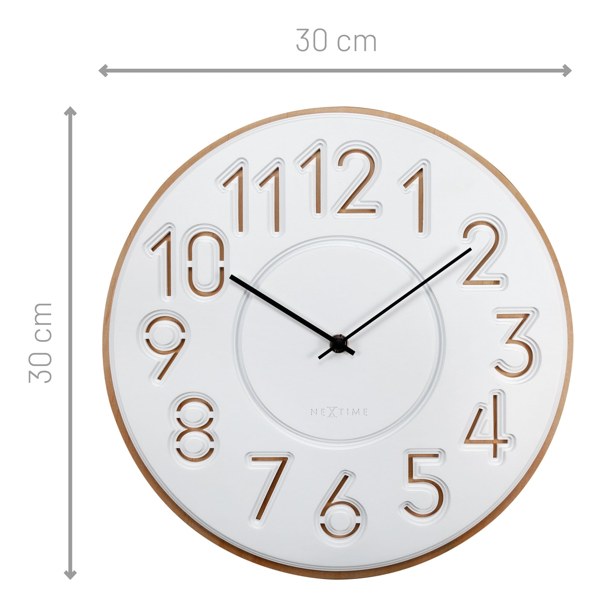 Japanese Design Wall Clock - Concrete/Wood - 30cm - Taimingu - Goat Corp