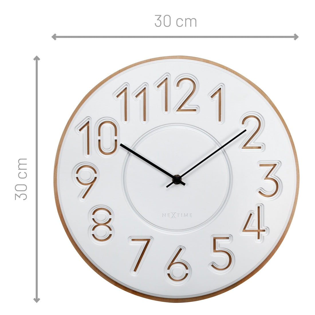 Japanese Design Wall Clock - Concrete/Wood - 30cm - Taimingu - Goat Corp