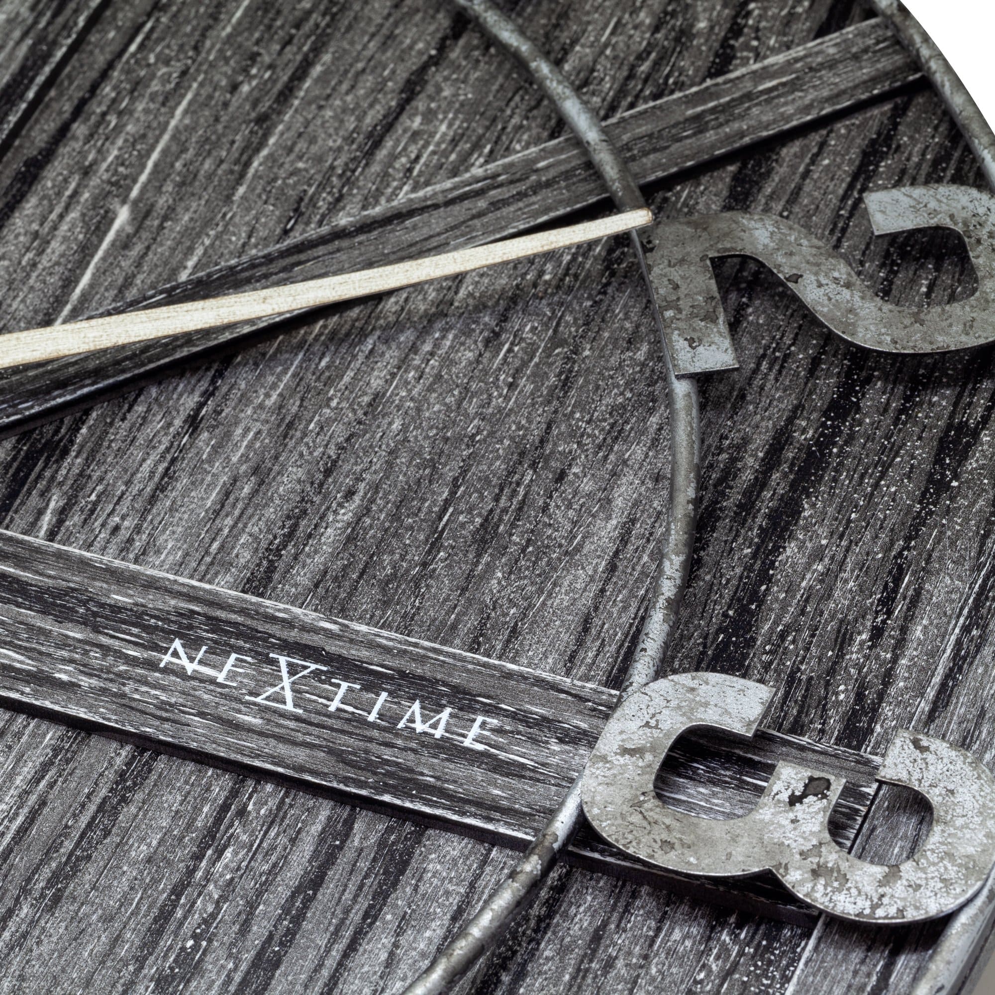 Large wall clock - 50cm - Silent - Wood - Metal - "York" - Goat Corp