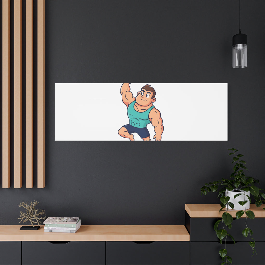 No Flex Just Grind canvas, Gymtimidation humor wall art | start small fitness décor