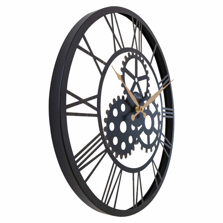 Roman Wall Clock - 50cm - Silent - Large  - Metal - "Birmingham" - Goat Corp