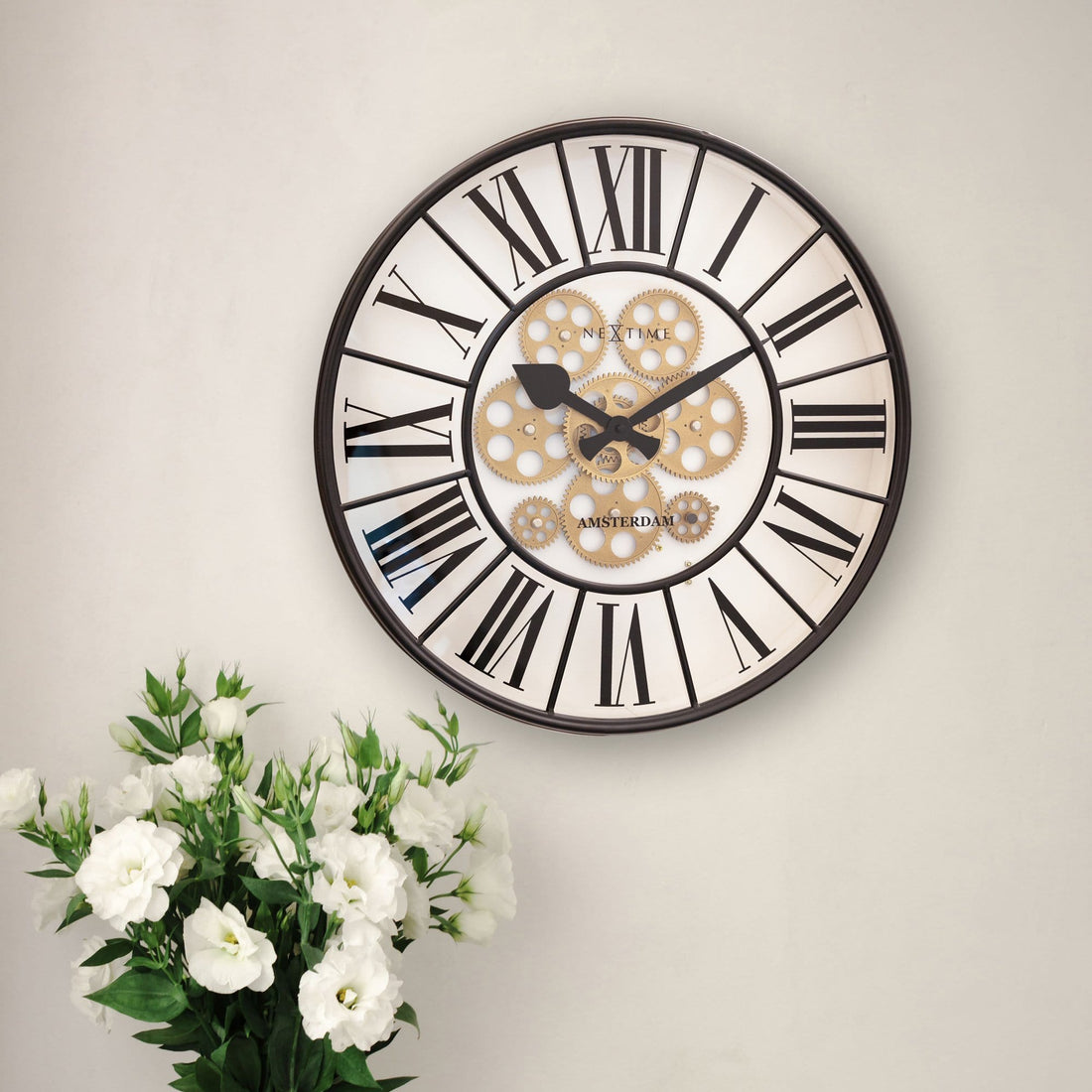 Moving Gear Clock - Large Wall Clock - 50cm - "William" - Goat Corp