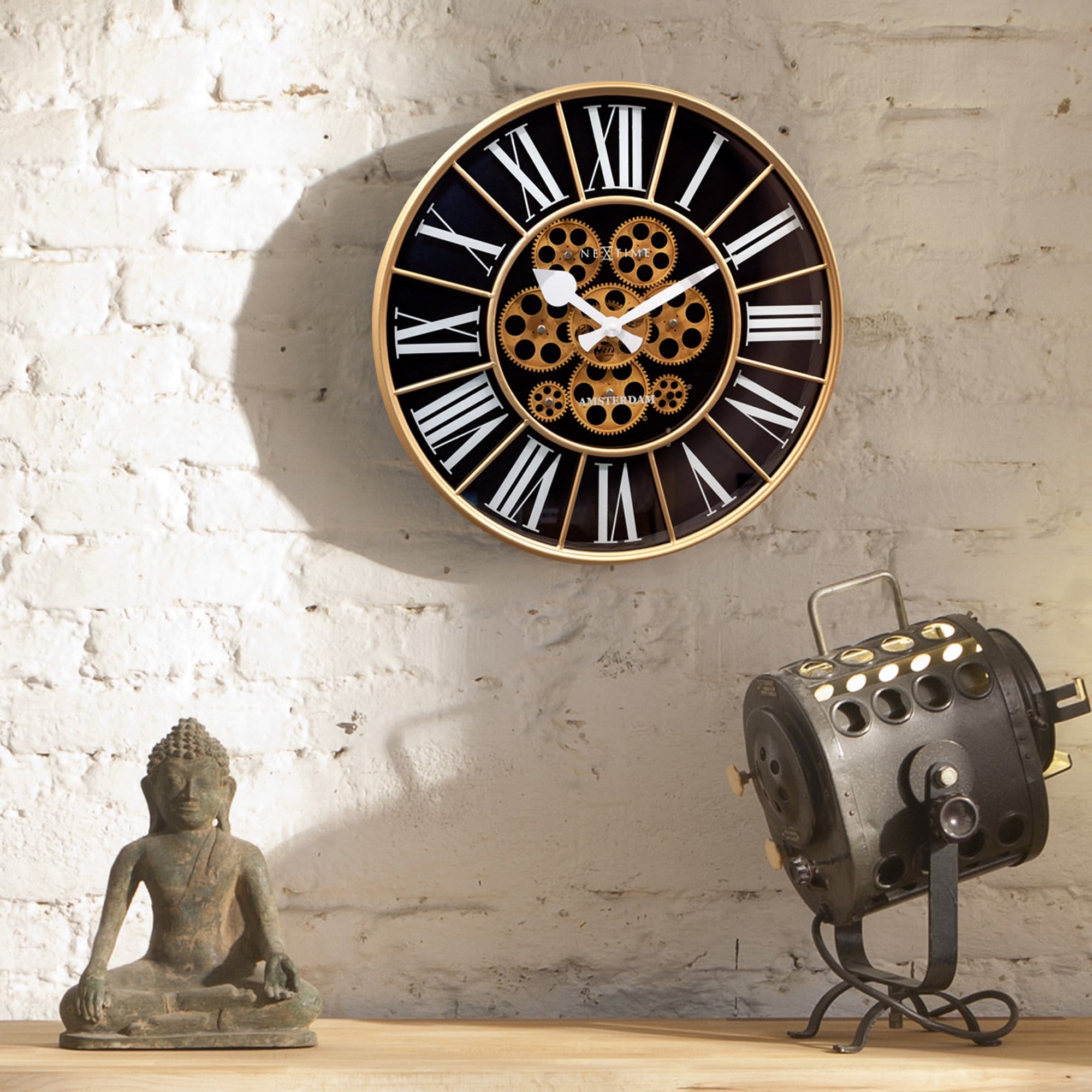 Moving Gear clock - Large Wall Clock - 50cm -  "William" - Goat Corp