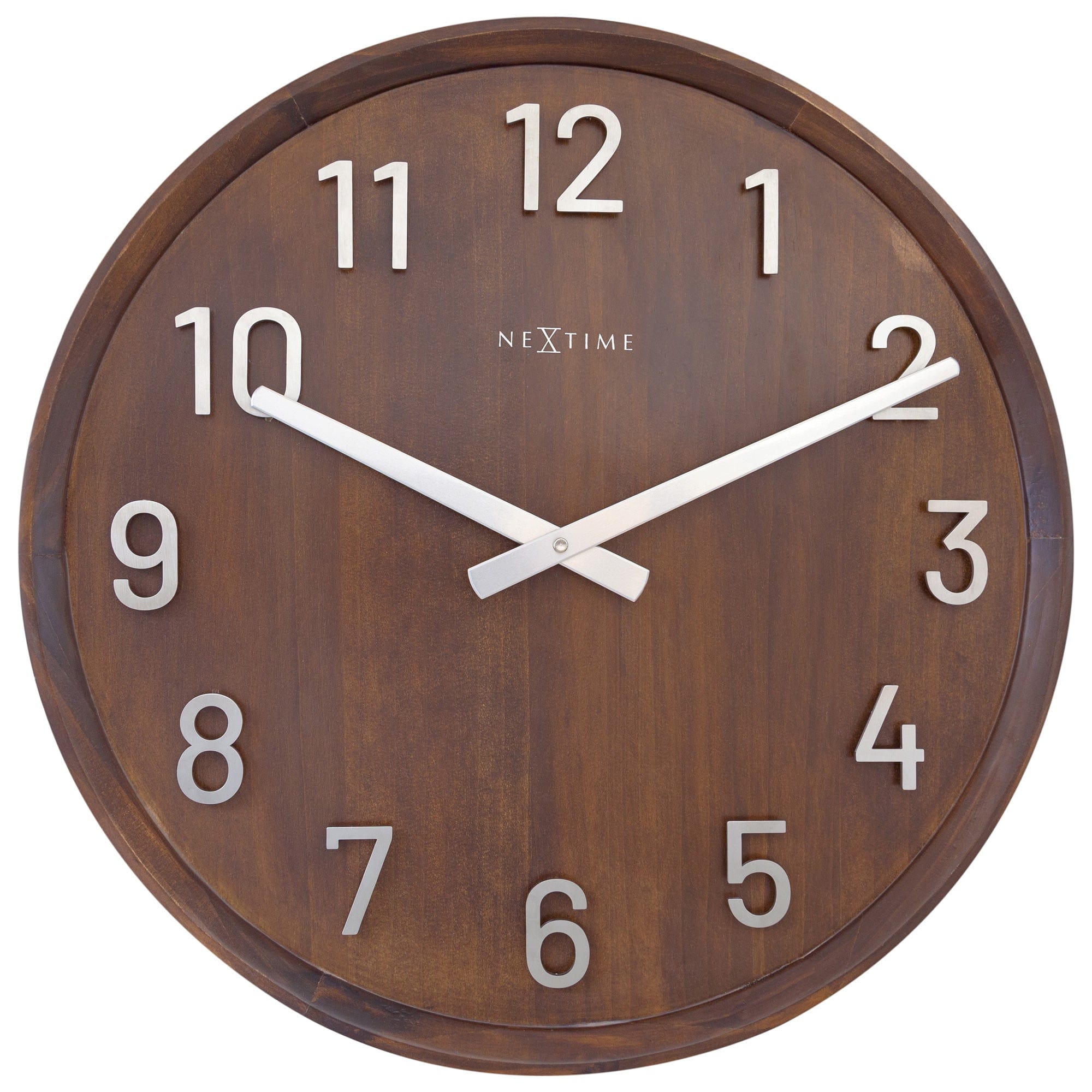 Large Wall clock 50cm - Silent - Wood/Metal - "Precious" - Goat Corp