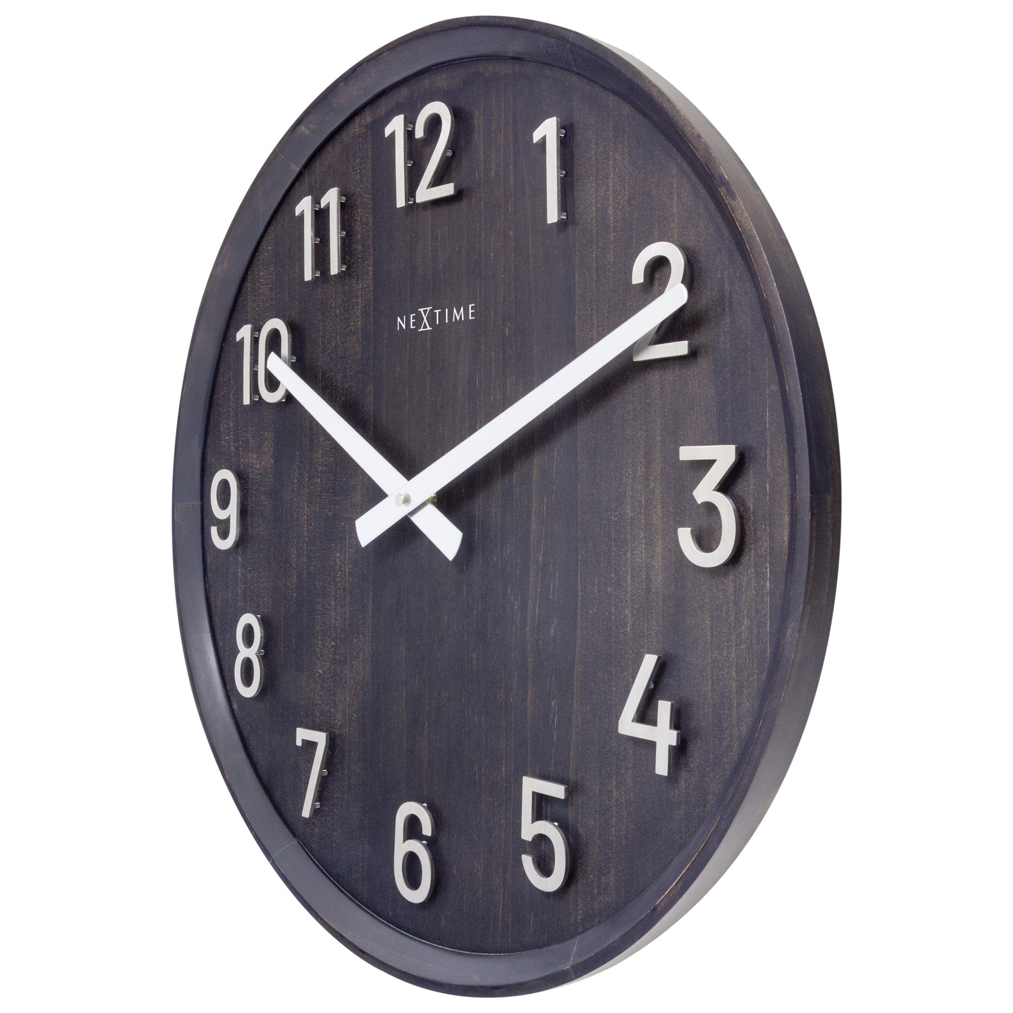 Large Wall clock 50cm - Silent - Wood/Metal - "Precious" - Goat Corp
