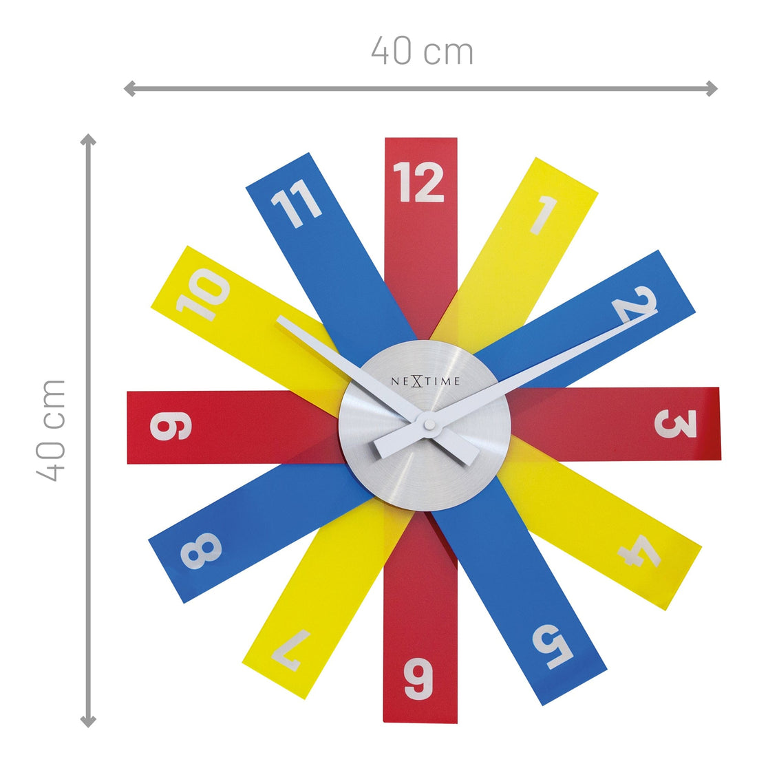 Wall clock 40cm - Silent - Acrylic/Metal - "Plexi" - Goat Corp