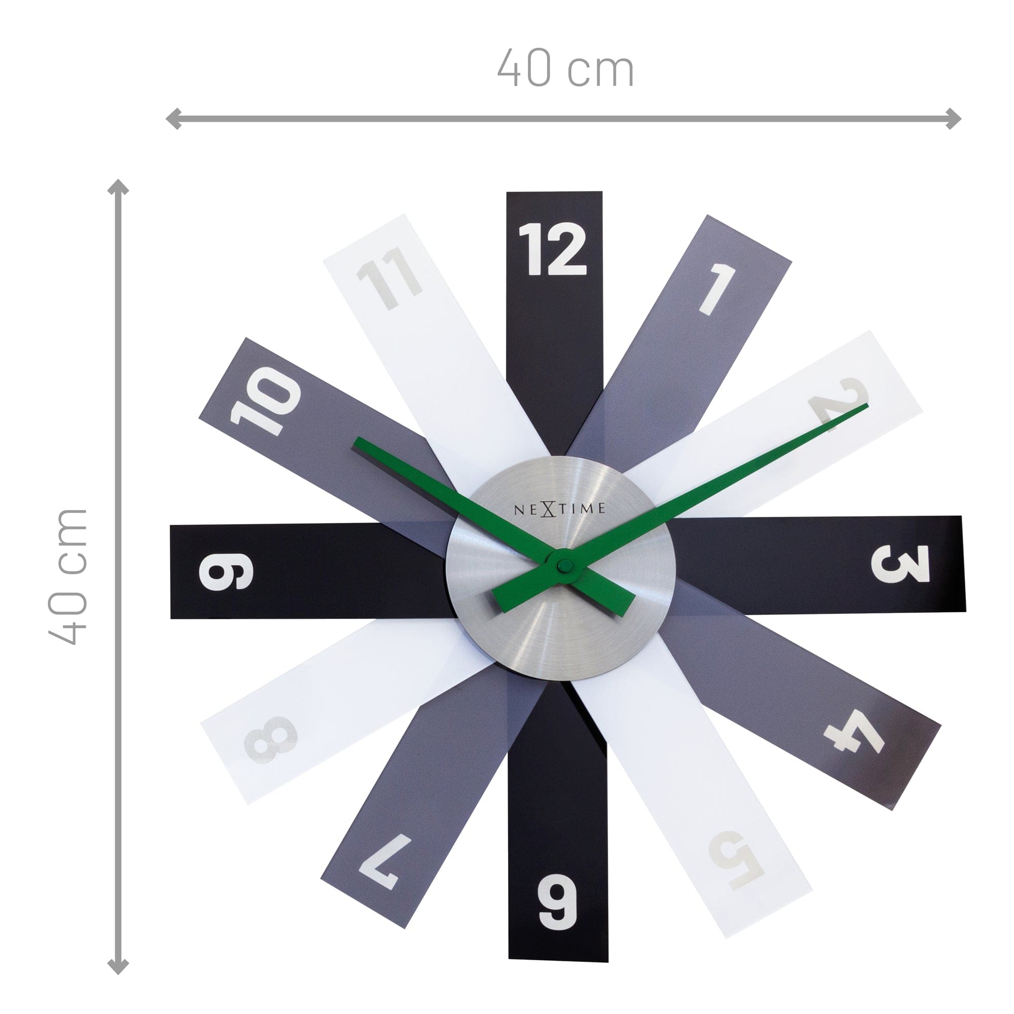Wall clock 40cm - Silent - Acrylic/Metal - "Plexi" - Goat Corp