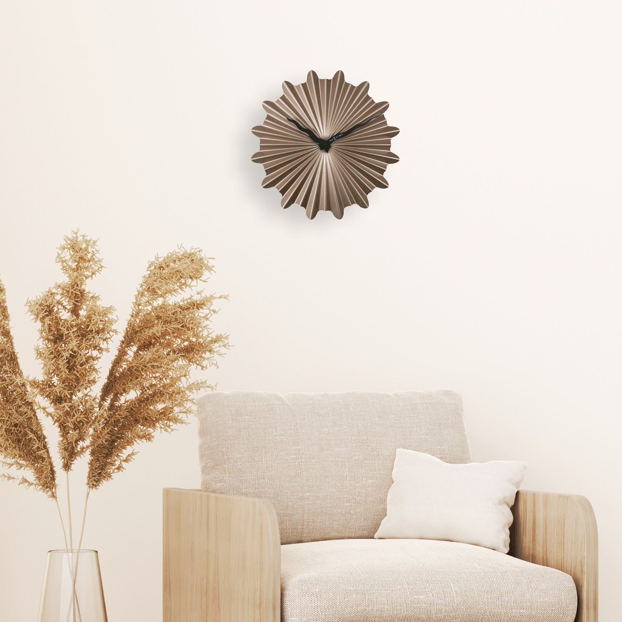 Wall clock 40cm - Silent - Metal - "Sunny" - Goat Corp