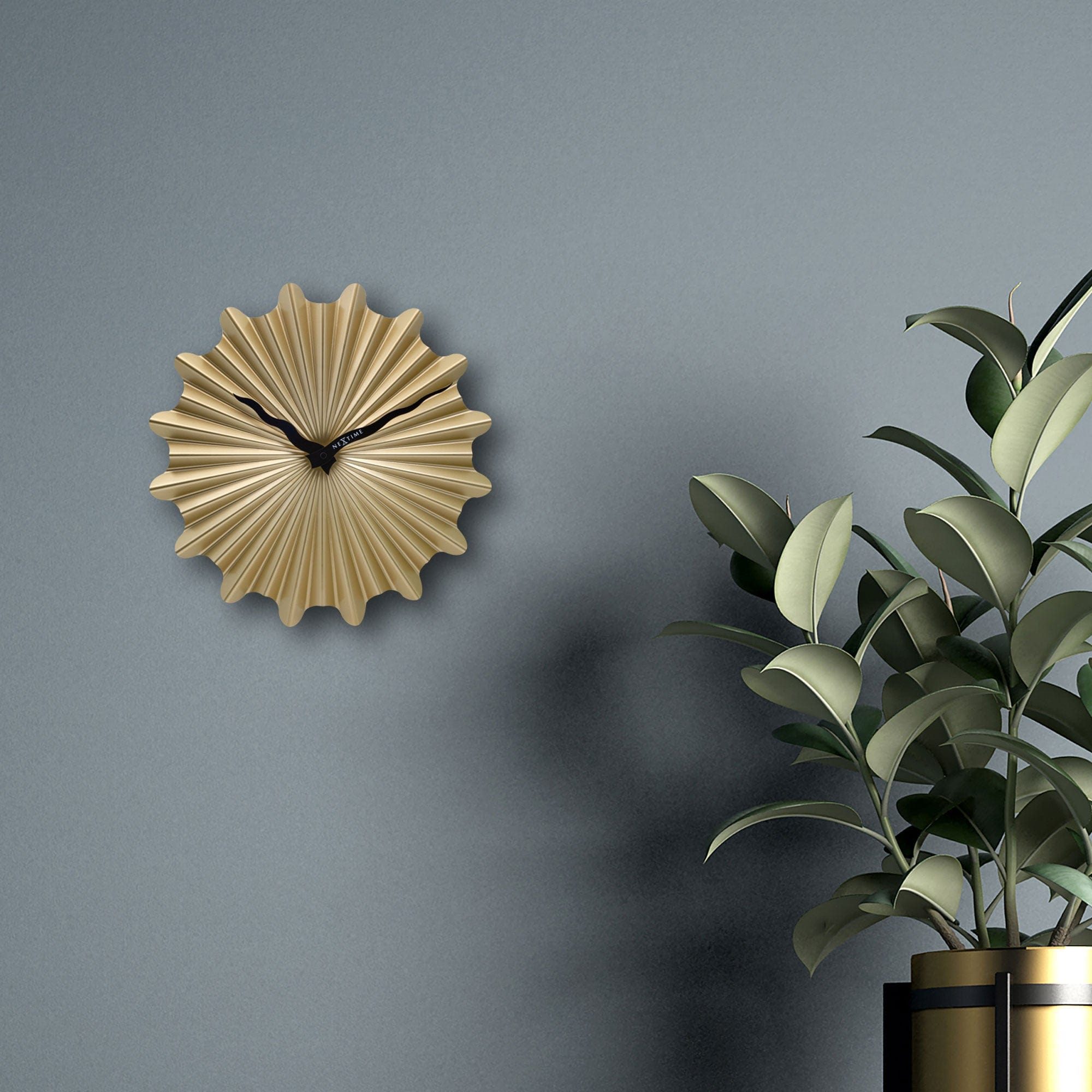 Wall clock 40cm - Silent - Metal - "Sunny" - Goat Corp