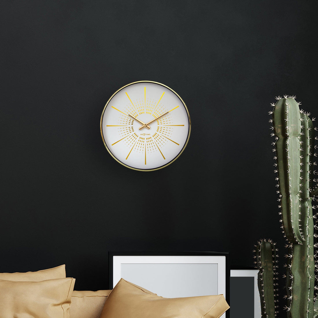 Wall clock 40cm - Silent - Metal - "Excentric" - Goat Corp